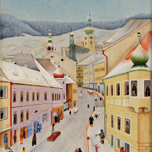 J. Lackovič - Banská Štiavnica v zime - 1988