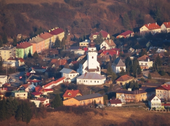 Banská Belá z vrchu Šobov - apríl 2021
