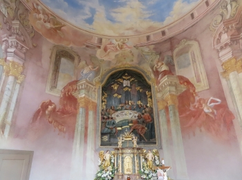 Interiér Dolného kostola - Banskoštiavnická kalvária