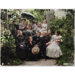 Skupina banskoštiavnických študentov, okolo 1898