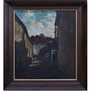 Olej na plátne,  62 x 52 cm