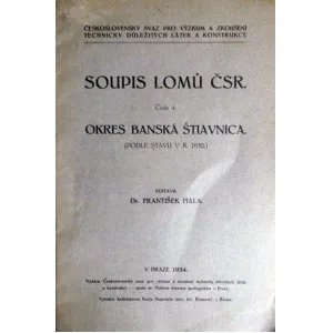 Soupis lomů ČSR. Okres Banská Štiavnica, 1934