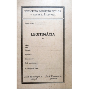 Všeobecný pohrebný poriadok v Banskej Štiavnici. J. Bachratý, J. Krause, 1932